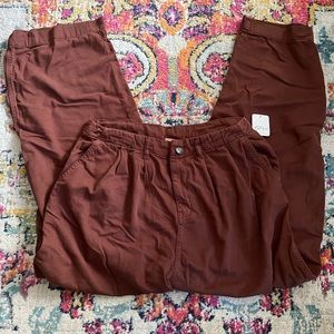 Womens Free People Brown Oversized Fit Pants